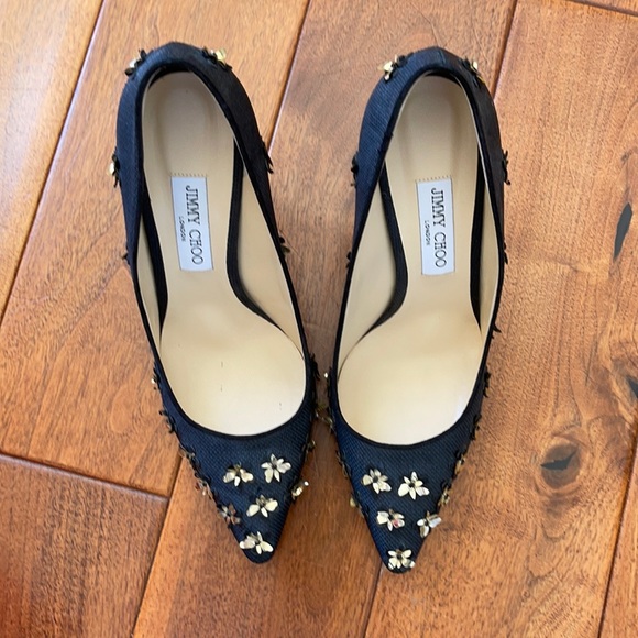 Jimmy Choo Romy Flower Raffia Pump - Picture 2 of 7